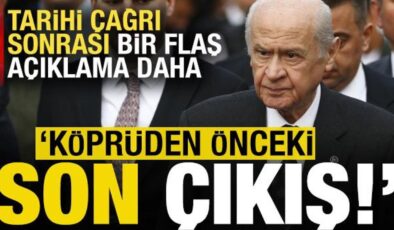 Bahçeli’nin tarihi çağrısı ile ilgili flaş açıklama: Köprüden önceki son çıkış!